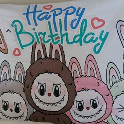 Labubu Birthday Banner