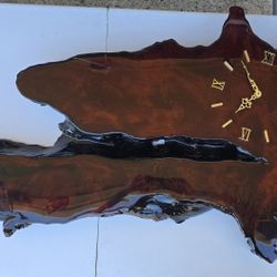 70's Vintage Live edge tree slab clock