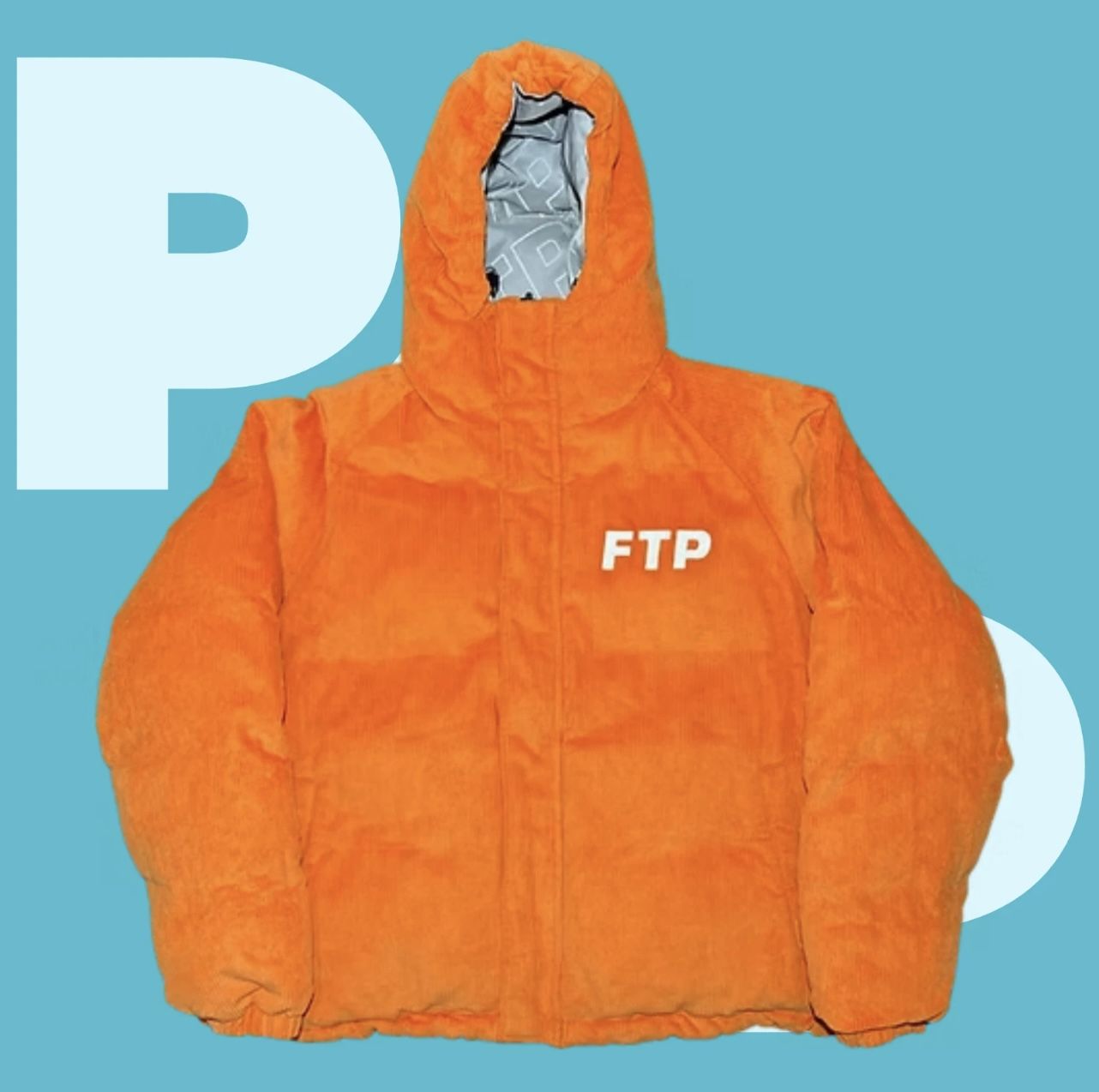 FTP Corduroy Reversible Logo Puffer (Large)