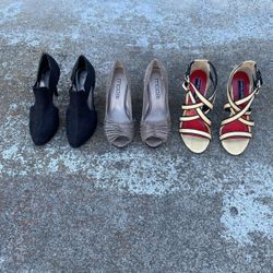 3 Pairs Of Women Shoes (size 7)