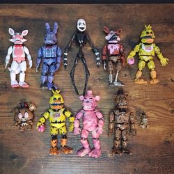 Five Nights at Freddy’s Lot of 10 Action Figures – Funko & Unbranded Mixed Set