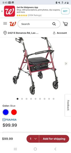 Shop all Drive Medical
Drive Medical Adjustable Height Rollator Rolling Walker with 6" Wheels 6 Inch
