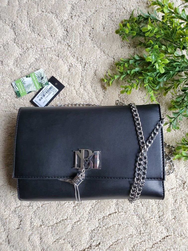 NWT Badgley Mischka Metal Fringe Bag | Purse | Black |