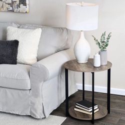 Side End Table with Storage Shelf | Ashwood