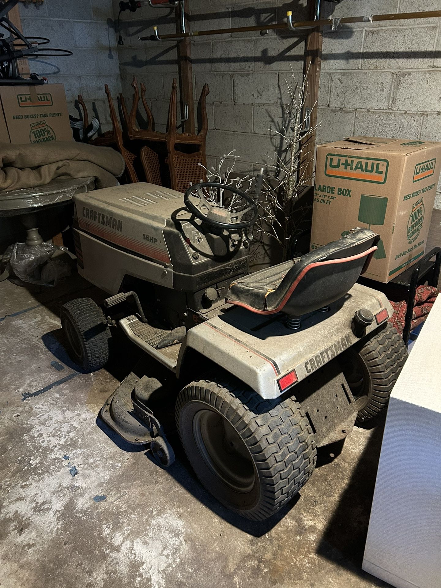 Craftsman Riding Lawnmower And Trailer