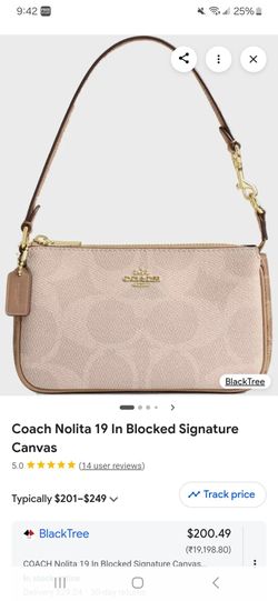 Coach Nolita 19 in blocked signature canvas