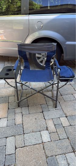 Folding Camping Director Chair with Side Table