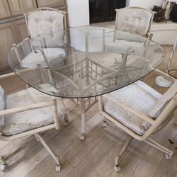 Glass Top Kitchen / Dining Table Set