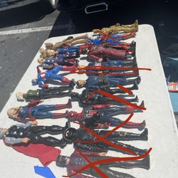 Marvel action figures  $5ea