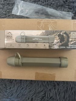 Apex Personal Water Filter Straw – Hiking, Camping & Emergency Kit (Open Box)