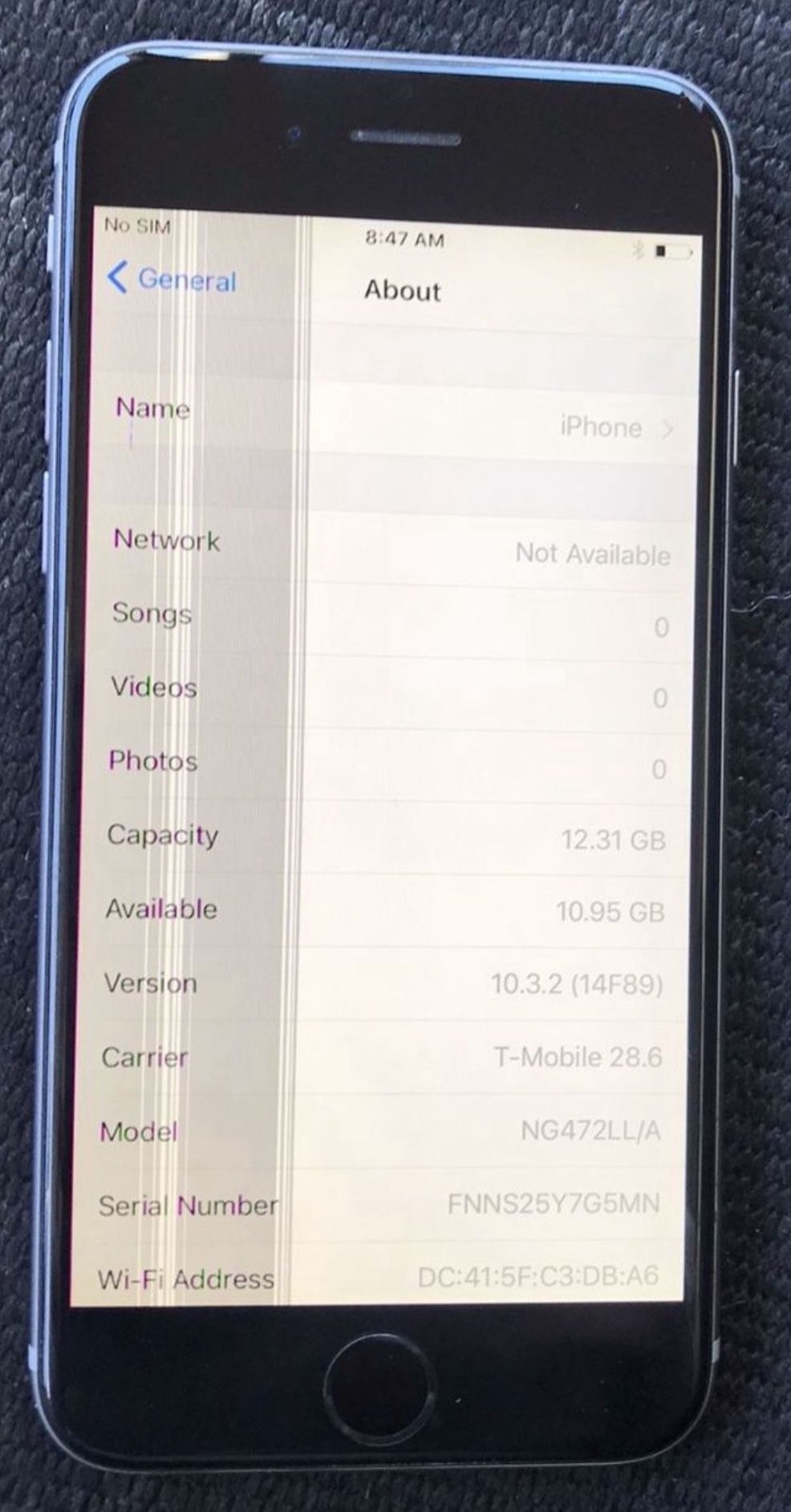 iPhone 6 (A1586)  64GB Screen Broken 