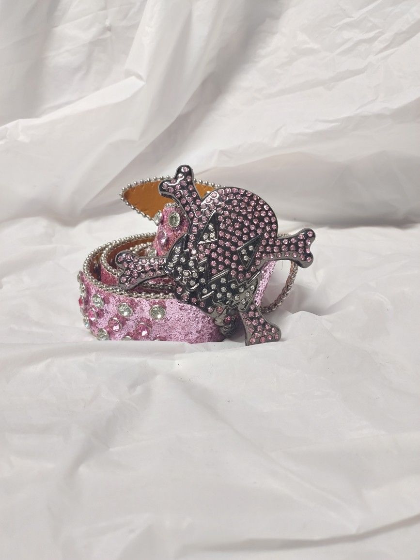 Pink Skull BB Belt