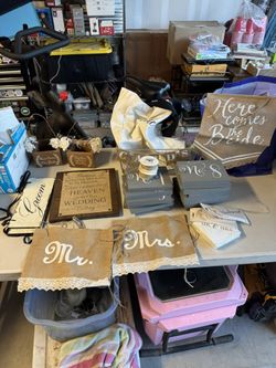 Rustic Wedding Bride/Groom Decor Table DecorationsTable Markers  Stationary