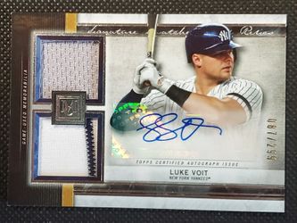 Luke Voit 2020 Topps Museum Collection Signature Swatches Relics #'d /299 New York Yankees MLB