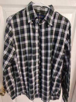 RALPH LAUREN, CAMISA CON MANGAS SIZE: M