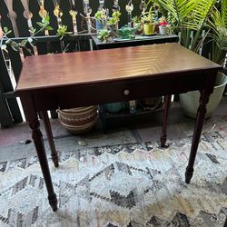 Mahogany Wooden Office Desk with Keyboard Drawer