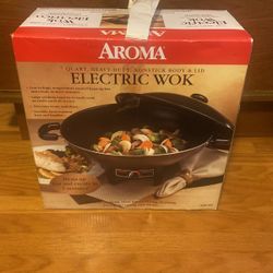 Brand New- Aroma Electric Wok