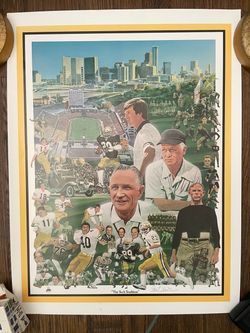 Vintage 1984 Georgia Tech “The Tech Tradition” Centennial football print by Paul Miller.