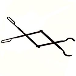 VNTG Black iron fireplace tongs, fire tongs or log tongs