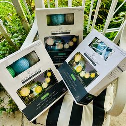 3 unopened boxes of  Outdoor LED Lantern Light Sets