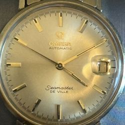Vintage Men Watch Omega Seamaster De Ville Automatic 14k Gold Filled Large 34mm
