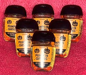 Bath & Body Works 2026 Halloween Pumpkin Carving Hand Sanitizer Refill Set of 6 NEW!