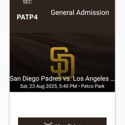 Dodgers vs Padres Gallagher Square Ticket