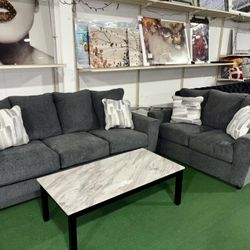 Brand New Dark Gray Sofa And Loveseat. 