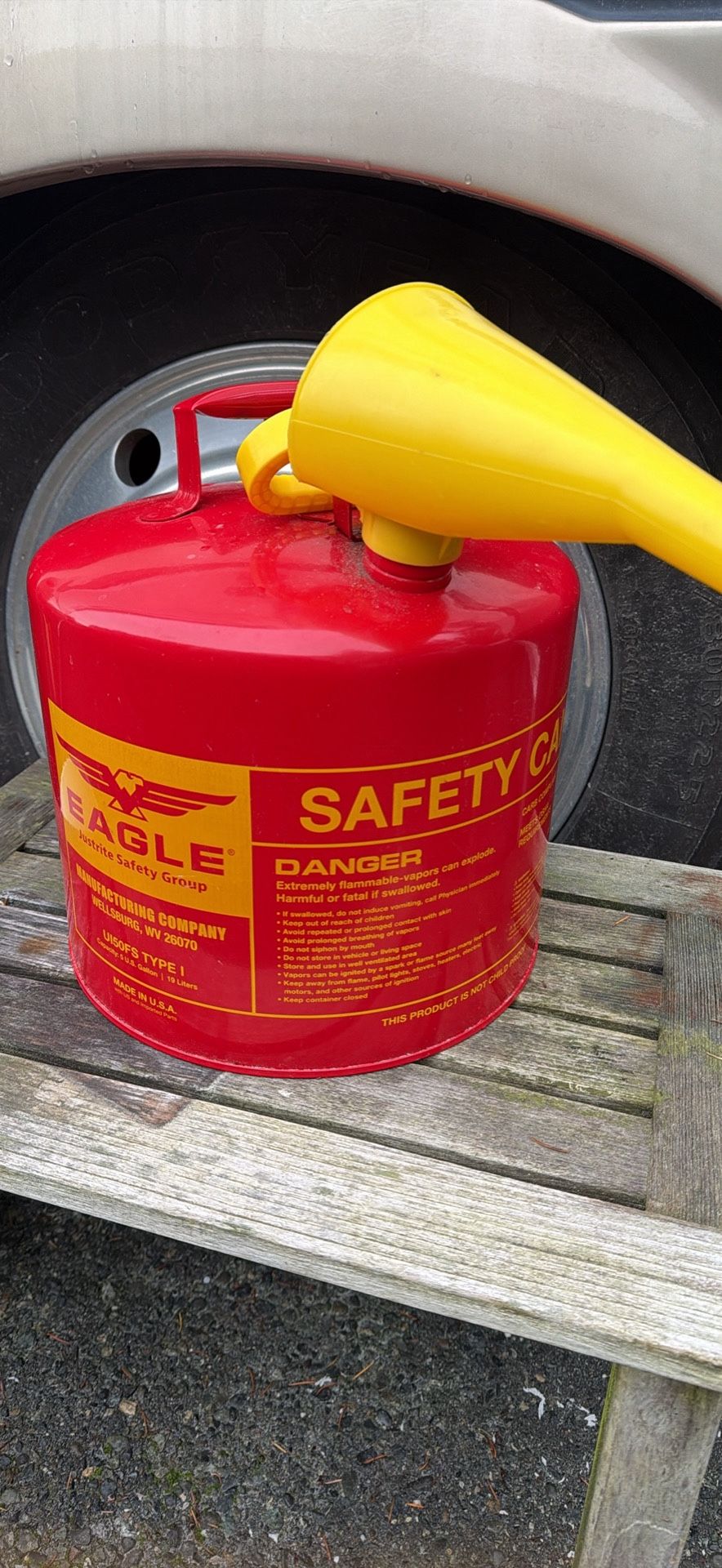Like New Metal Safety Fuel Can