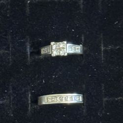 Wedding Engagement and Wedding Band 