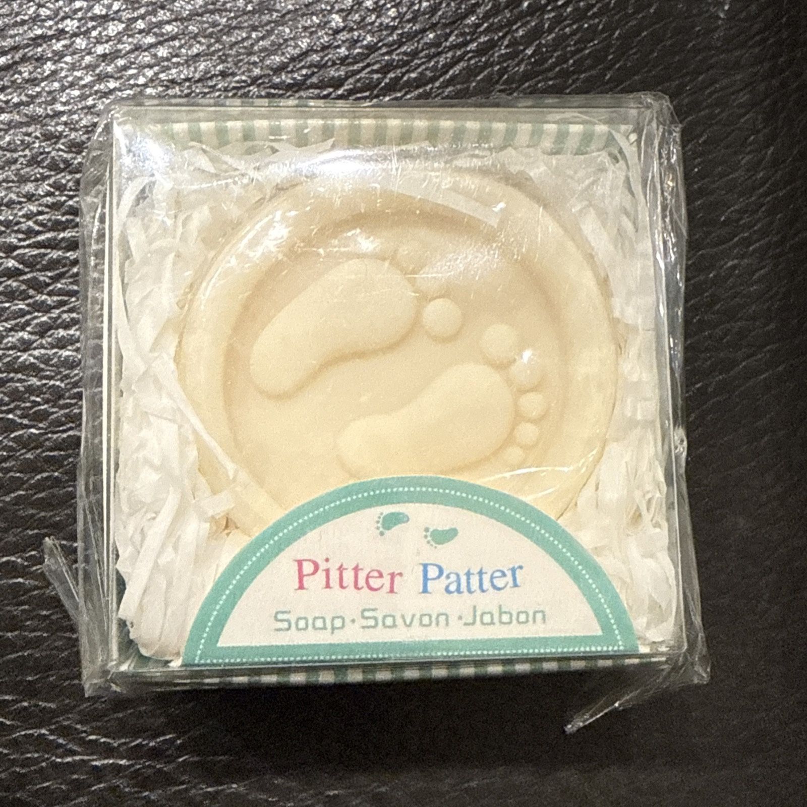 Baby Shower Favor Soap Savon Jabon Pitter Patter Baby Cream NEW in Boxes Lot/24