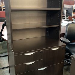 4 drawer lateral file cabinet with hutch
