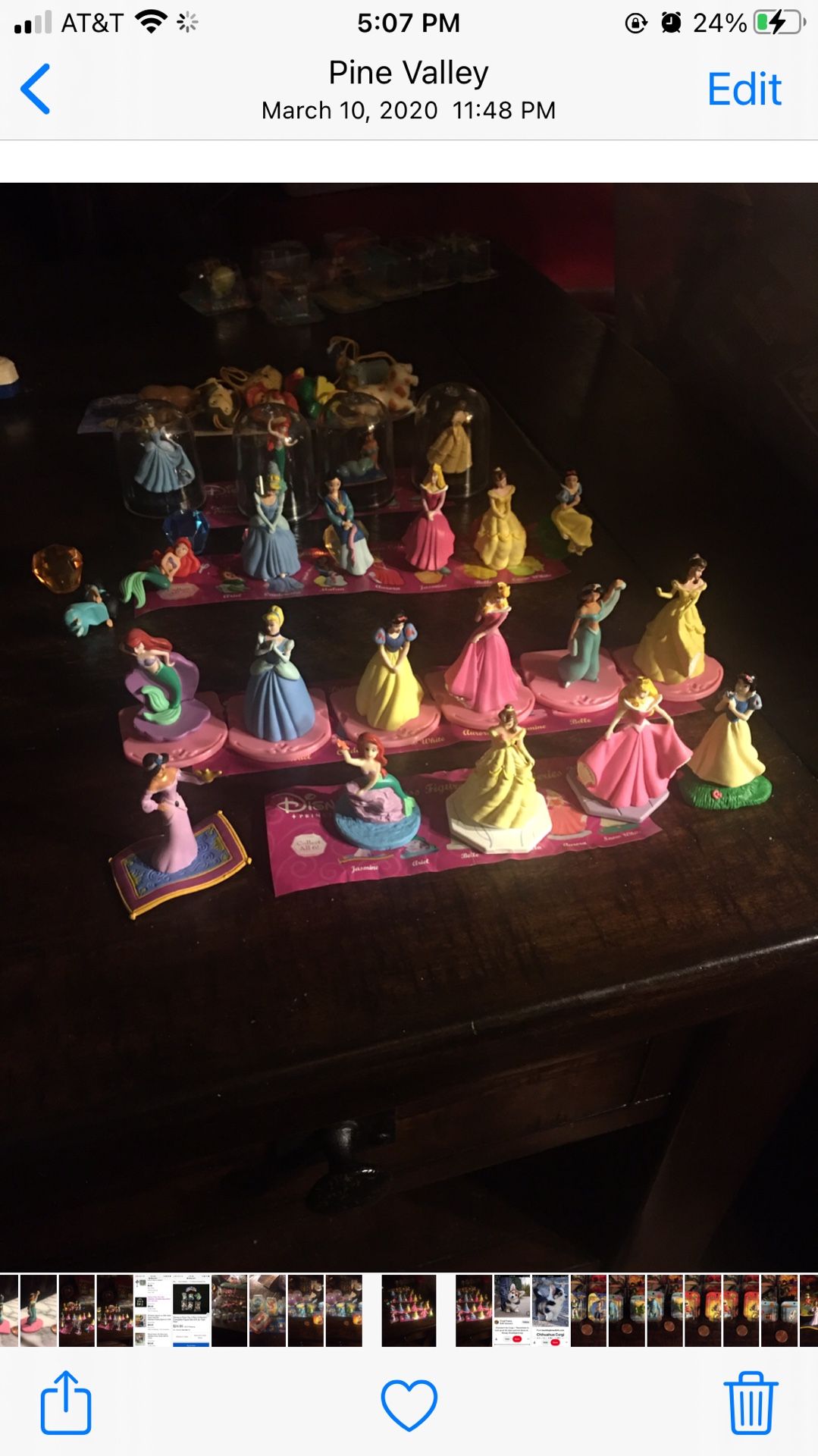 Miniature Disney Princesses figurines
