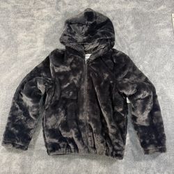 Old Navy Faux Fur Hooded Zip Jacket