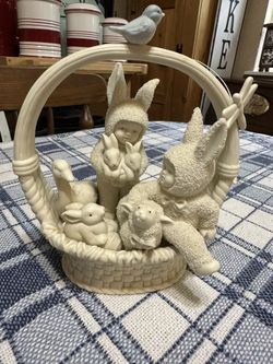 Vintage Department 56 Snowbabies A Tisket A Tasket