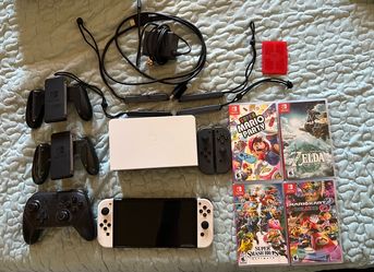 Nintendo Switch OLED Bundle with Games and Accessories