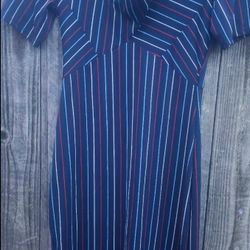 DressZARA Basic Midi Striped Dress