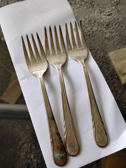 3 antique forks