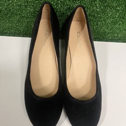 CL by Laundry Black Velvet Short Block  Heels Size 9