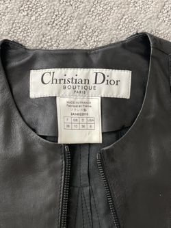 CHRISTIAN DIOR 2002 John Galliano Vintage Black Leather CHRISTIAN DIOR 2002 John Galliano Vintage Black Leather