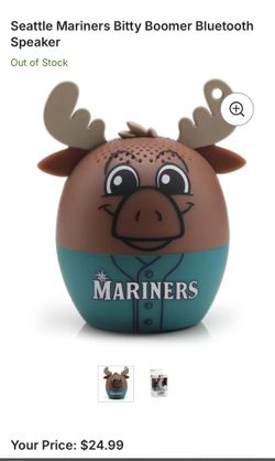 Rare Seattle Mariners MLB Itty Bitty Boomers Bluetooth Speaker 