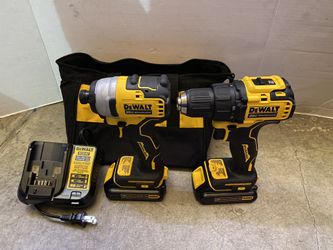 Dewalt 20volt brushless drill drive and impact drive with batteries and charger