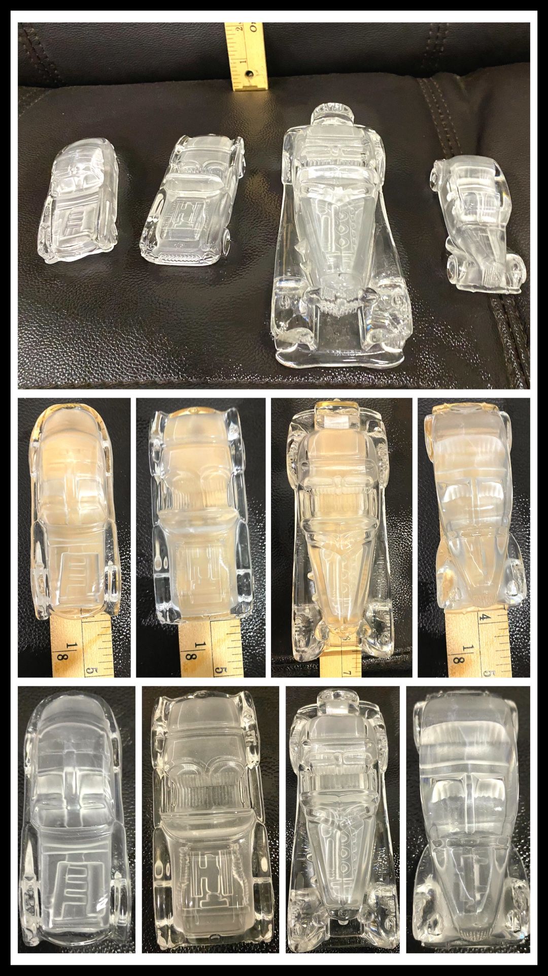 4 Clear & Frosted Crystal Car Paperweight for Sale in Desoto, TX - OfferUp