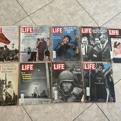 Vintage Lot of 9, 1967 LIFE Magazines Historical Educational Table Magazines