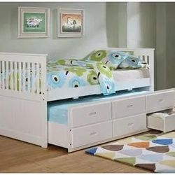 New Twin Over Twin Captain Bed 