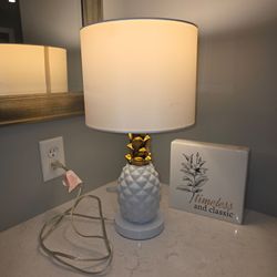 Tropical White Ceramic Pineapple Lamp Shade