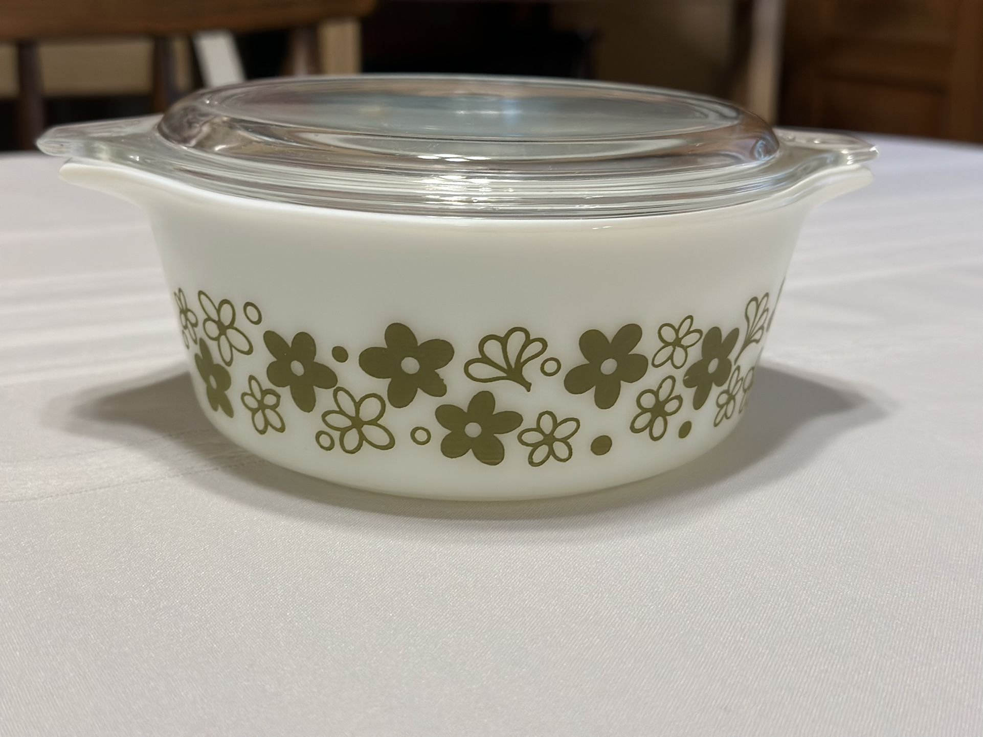Vintage  Pyrex Spring Blossom Casserole With Lid