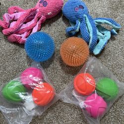 Dog Toy Bundle – Plush & Rubber Toys (New)