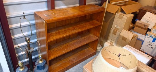 Free Vintage Solid Wood Low Bookcase – Perfect Paint/DIY Project