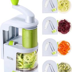 Spiralizer Vegetable Slicer 4in1 Rotating Blades Heavy Duty Veggie Spiralizer 